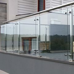 Tempered Glass Railing Design Bar Position Balcony Glass Thickness 12 mm Railing Height 3-4 Feet Material Stainless - Image 1