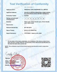 CE certificate certificate from Wenzhou Tops Hardware Co., Ltd.