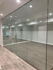 Glass Partition, 8 mm Color Clear Pattern Plain Thickness 8 mm Design Type any Finishing clear Shape Rectangular Door Type - Image 2