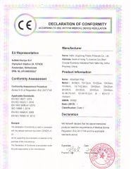 CE class I MDR certificate from Hefei Jingcheng Plastic Products Co., Ltd.