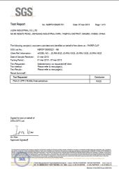 SGS certificate from NINGBO HAISHU JUDIN PACKING PRODUCTS CO., LTD.