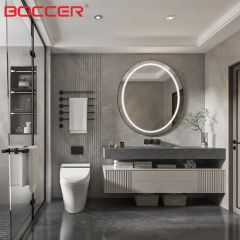 Compact Narrow Slim Cabinet Profile Small Space Bathroom Vanity - Image 4