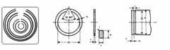 Retainer Rings of Shaft Use C Minimum Radius 0.3 Basic Thickness 1.2 Basic Diameter 18.7 Basic Diameter D4 22 Basic Diameter D2 - Image 1