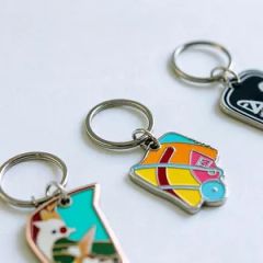 OEM ODM New Style Personalised Promotional 2D 3D Metal Keyring Custom Design Logo Keyrings with Chain - Shenzhen Awells Craft Co., Ltd.