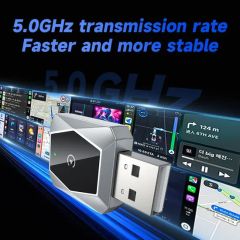 Wireless Portable Carplay Android Auto USB Ai Box Adapter 5GHz WiFi Bt5 0 Plug Play Fast Connect Mini Dongle for All Cars - Image 3
