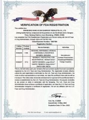 FDA certificate from Shandong Rui Haisen International Trade Co., Ltd.