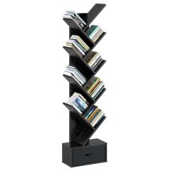 9 Shelf Tree Bookshelf, Wooden Bookshelves Storage Rack - Image 2