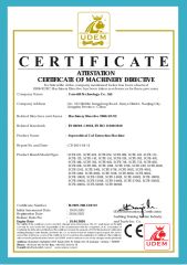 ATTESTATION CERTIFICATE OF MACHINERY DIRECTIVE certificate from Careddi Technology Co., Ltd.