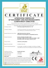 CE certificate from Zhucheng Longmai Machinery Co., Ltd.