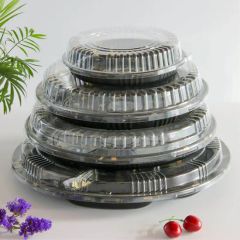 Disposable Food Grade Plastic Pet Round Container Deli Meat Slices Sushi Box - Image 5