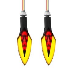 Universal PVC Motorcycle Turn Signals LED Light Flowing Water Flashing Indicator Blinker 12V Daytime Running Lamp - Image 4