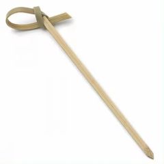 Fancy Small Knotted Bamboo Stick Cocktail Looped Skewers - Image 2