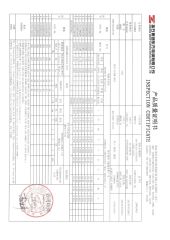 SUS316L certificate of Zhongshan Huixin Machinery Co., Ltd – certificate photo, supplier certificates section