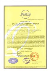 ISO 9001 certificate from CHANGZHOU MEDITECH TECHNOLOGY CO., LTD.