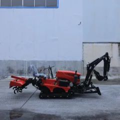 35 Diesel Tiller Farm Sowing Fertilizing Leveling Threshing Ploughing Weeding Rotary Lawn Mower Multifunctional Power Rotary Mini Crawler Tractor Tiller - Shandong Haochen International Trade Co., Ltd.
