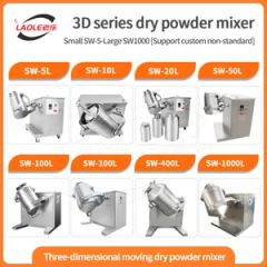 Sw-400 3D Industrial Grade Dry Powder 3D High Efficiency Drum Mixer - Image 4