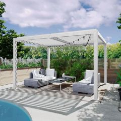 Aluminum Sun Shade Louvre Roof Patio Cover Waterproof Aluminum Motorized Pergola Gazebo - Zhejiang Juhong Industry Co., Ltd