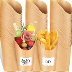Kraft Paper French Fry Holder, Disposable Brown Paper Snack Cup - Xinguokang Paper Co., Ltd
