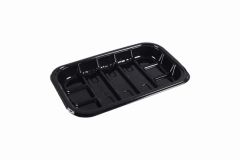 Black and Transparent Pet Plastic Fresh Fruit Vegetable Packing Tray Stackable Perfect Quality Fresh Food Packing Tray - Image 5