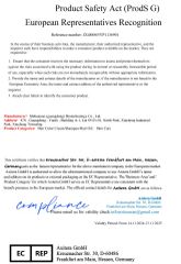 GPSR certificate from Guangzhou Kysiea Technology Co., Ltd.