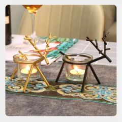 Simple Creative Iron Deer Candlestick Home Desktop Atmosphere Layout Decoration - Image 1