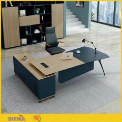 Modern Contemporary Executive Cheap L Shape Corner Working Executive Modern Computer Table Home Office Desks for Sale - Image 5