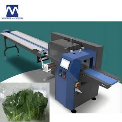 Multi-Function Automatic Pillow Flow Packaging Flowpack Wrapping Tray Fresh Lettuce Cabbage Frozen Fruit and Vegetable Packing Machine - Image 2