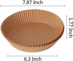 Food Grade Custom Air Fryer Perforated Parchment Paper Liners Non-Stick Baking Parchment Paper - Image 2