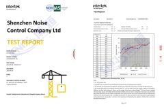 Test Report certificate from Shenzhen Noise Control Co.,Ltd
