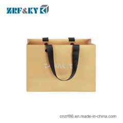 Custom Printed Cardboard Shopping Paper Bags with Flat Rivet Handle - Image 1
