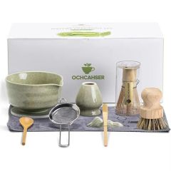 Customized Whisk Matcha Strainer Ceramic Green Matha Bowl Matcha Tea Set - Image 1