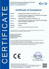 CE certificate of Chengji Electronic Technology (dongguan) Co., Ltd. – certificate photo, supplier certificates section
