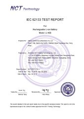 IEC 62133 certificate from Galaxy Electronics (Shenzhen) Co., Ltd.