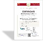 IFS certificate of Xiamen Oasis Food Co., Ltd. – certificate photo, supplier certificates section