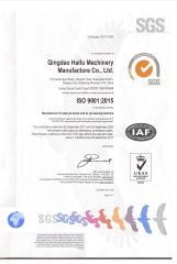 ISO9001 certificate certificate from Qingdao Haifu Machinery Manufacture Co., Ltd.