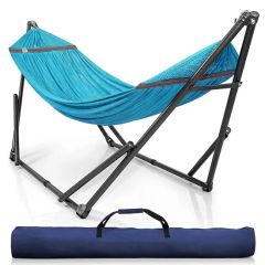 Double Person Outdoors Hammock Camping Travel Beach Backyard Patio Hiking Sky Blue - Zhejiang Juhong Industry Co., Ltd