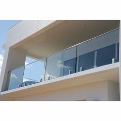 Silver 15mm Tempered Glass Railing Color Silver Design Panel Thickness 15mm Position Balcony Railing Height 2 Feet Material Tempered - Image 9