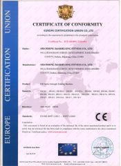 CE CERTIFICATE OF STRENGTH MACHINE certificate from Shandong Baodelong Fitness Co., Ltd.