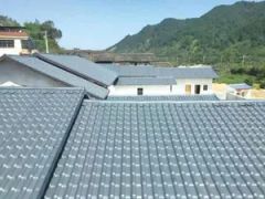 Good Synthetic Resin ASA PVC Plastic Roof Tile for Prefab House Roofing - Image 5