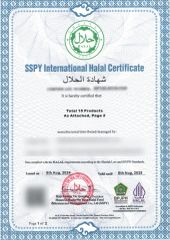 HALAL Certificate certificate from Yantai Yanliang Food Co., Ltd.