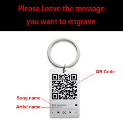 Fashion Metal Arts-Crafts Custom Qr Code Scan Keychain Song Music Spotify Keychain - Image 2
