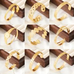 Stainless Steel Bangle with 18K Gold Plating Hydraulic Formed - Image 6