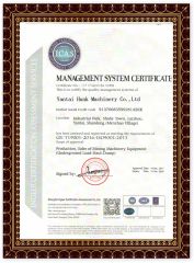 Certificates certificate from Yantai Hunk Machinery Co., Ltd.