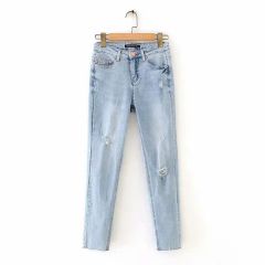 Classic Casual Skinny Denim Jeans for Girls MID Stretch Fit Pants - Anhui Hualongteng Clothing Co., Ltd.