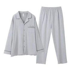 Customized Men's Long Sleeve Cotton Spandex Pajamas Summer Casual 15D MOQ100 - NANCHANG FUSEND TRADING CO., LTD.