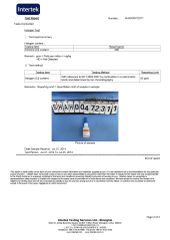 Super Glue Halogen Testing certificate from Ningbo Hopson Chemical Industry Co., Ltd.