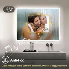 Wall Mounted Bathroom Cabinet with LED Mirror - Storage Organizer for Toiletries - Image 4