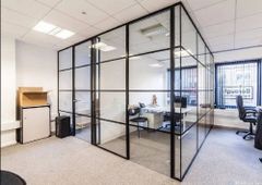 2 mm Aluminium Slim Profile Partition, Size: 12 Feet(H) Thickness 2 mm Size 12 Feet(H) Finishing Glossy Open Style - Core Interior & Decor