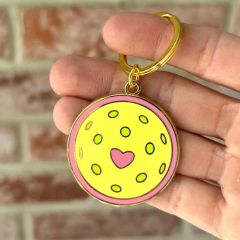 Custom Logo Padel Pickleball Keychain Cute Geometry 2.0mm Chrome Eco 1Y MOQ100 - Image 5