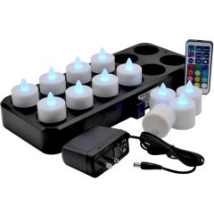 Romantic Color Changing LED Flameless Tealight Candles with Timer - Image 4